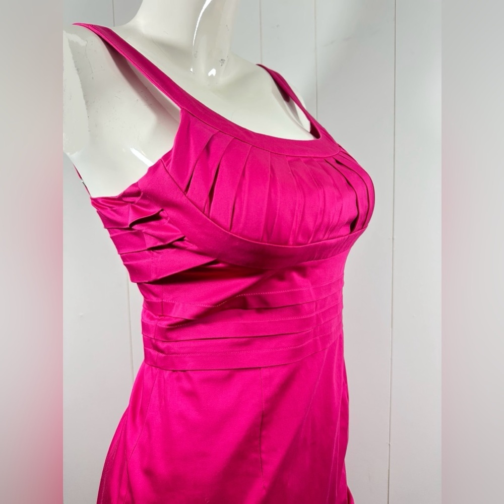 Calvin Klein Sz 4 Dress Evening Collection Sheath Magenta Women Sleeveless - Picture 4 of 12